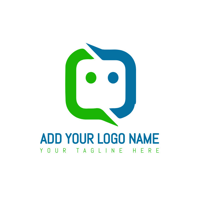 Chatbot/call Center/virtual/support/communica Logo template