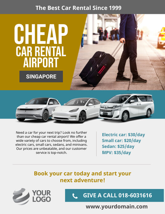 Cheap Car Rental Airport Flyer Ad Template | PosterMyWall