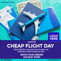 Cheap Flight Day Instagram Plasing template