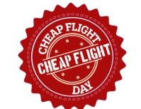 Cheap Flight Day on white background Flyer (US Letter) template