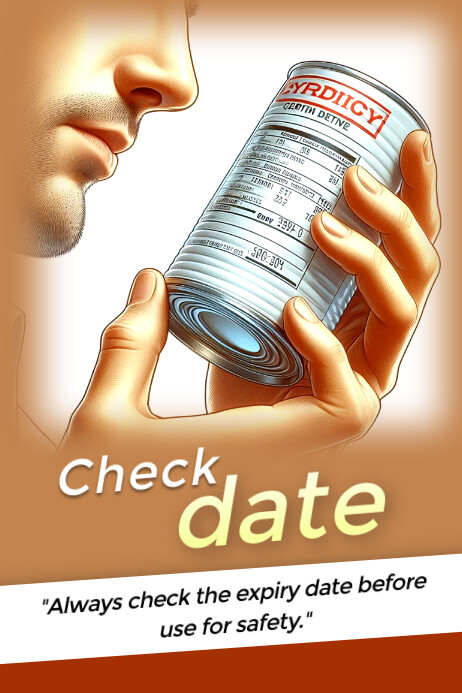 Check date Poster template