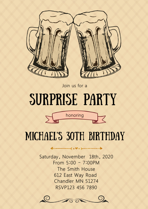 Modele Invitation Fete Et Anniversaire Biere Postermywall Modele Invitation Fete Et Anniversaire Biere Postermywall