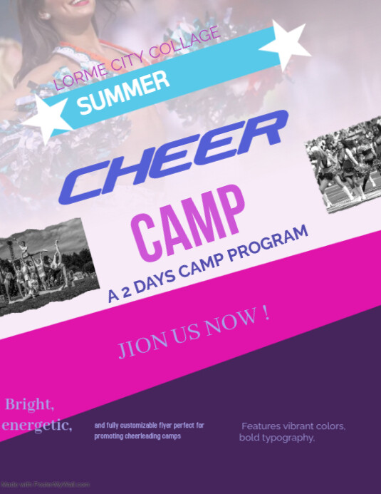 CHEER CAMP FLAYER TEMPLATE Pamflet (VSA Brief)