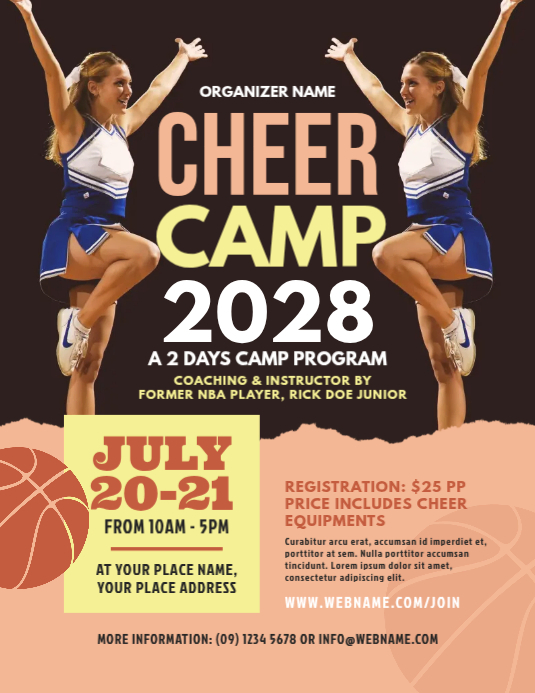 Cheer Camp Flyer Template เทมเพลต | PosterMyWall