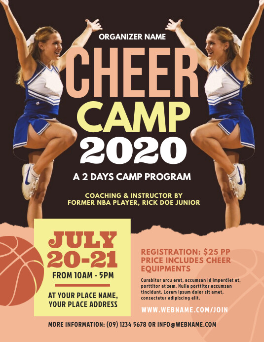 Cheer Camp Flyer Template模板 PosterMyWall