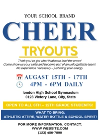 Cheer Camp  post A4 template