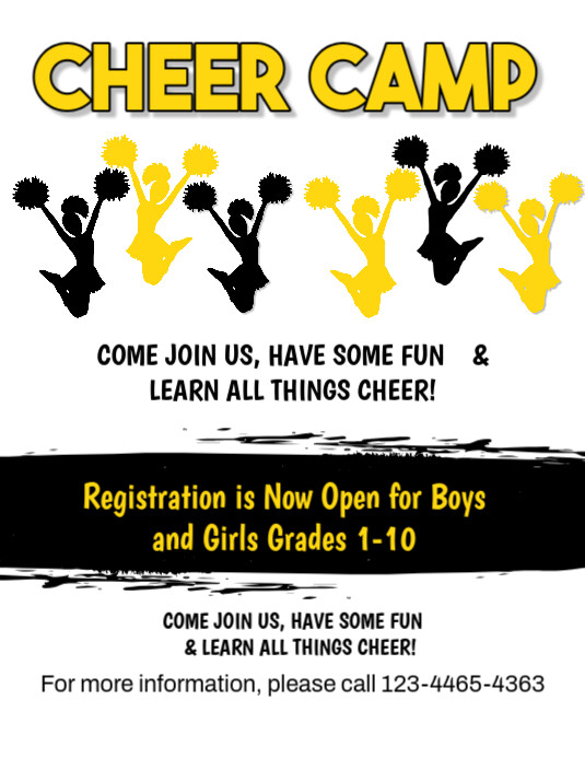 Cheer Camp Post Pamflet (VSA Brief) template