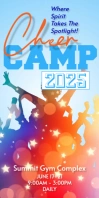 Cheer Camp Banner Roll Up 3' × 6' template