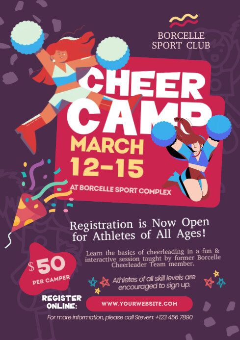 cheer camp template | PosterMyWall