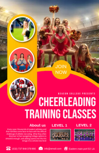 Cheer leader flyer Boulevardzeitung template