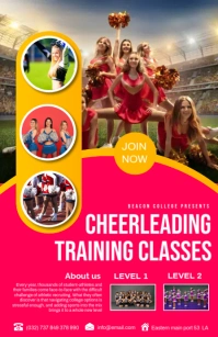 Cheer leader flyer Tabloid template