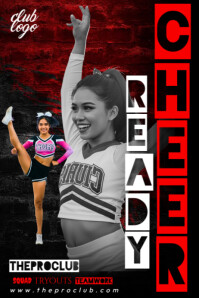 Cheer tryout invitation Poster template