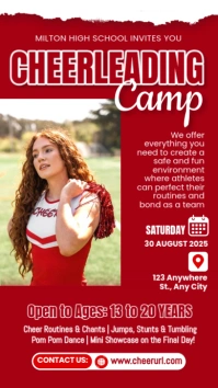 Cheerleader,event,sports Instagram-verhaal template