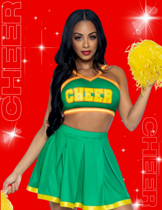 Red | Cheerleader | Cheerleading | Cheer | Poster Template | PosterMyWall