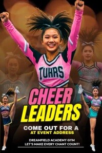 Cheerleader auditions poster template