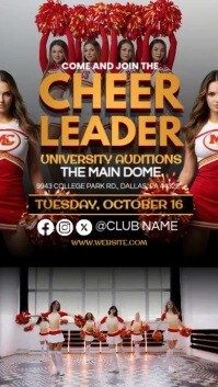 Cheerleader Digital Display (9:16) template