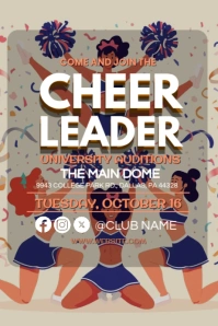 Cheerleader Poster template