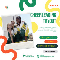 CHEERLEADER TRYOUT Instagram Post template