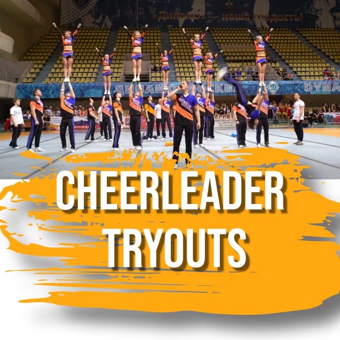 Cheerleader Tryouts Template | PosterMyWall