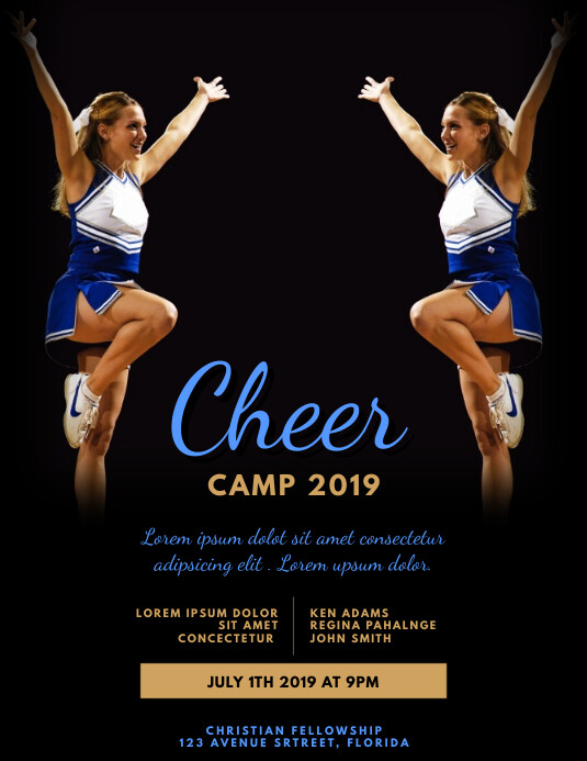 Copy of Cheerleading camp event flyer template PosterMyWall