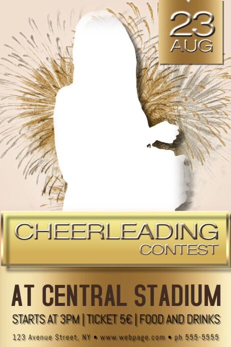 cheerleading contest event poster flyer template | PosterMyWall