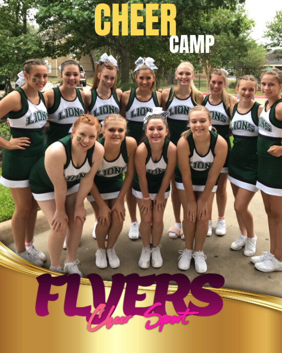 Cheerleading flyer template design PosterMyWall