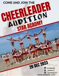 Cheerleading  flyers 传单(美国信函) template