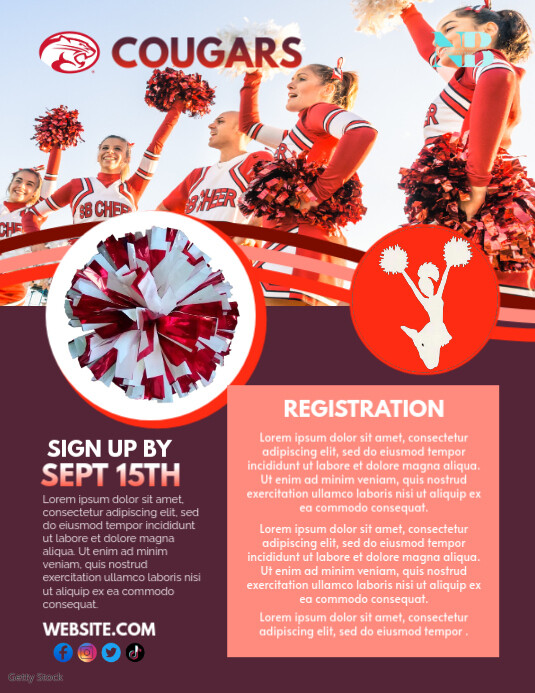 Cheerleading Poster/Flyer Template PosterMyWall