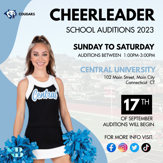 Cheerleading Poster/Flyer Template PosterMyWall