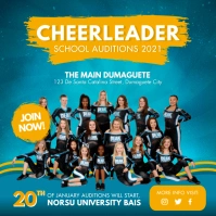 Cheerleading Team Auditions Join Now Instagra Instagram Post template