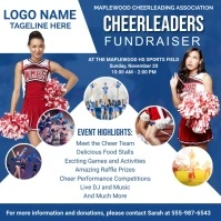 Cheerleading Team Fundraiser Flyer Wpis na Instagrama template
