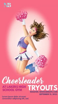 Cheerleading Tryouts Tiktok-video template