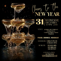 Cheers to the New Year Instagram Post template