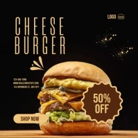 cheese burger template Square (1:1)