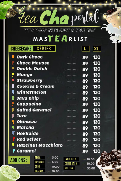 Car poster Copy of Cheesecake Milk Tea | PosterMyWall