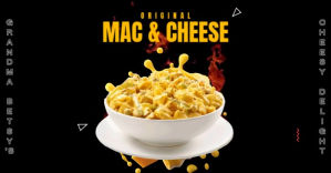 黑色 Mac and Cheese Promotion Facebook Ad Template