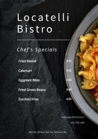 Chef's Specials Menu A4 template