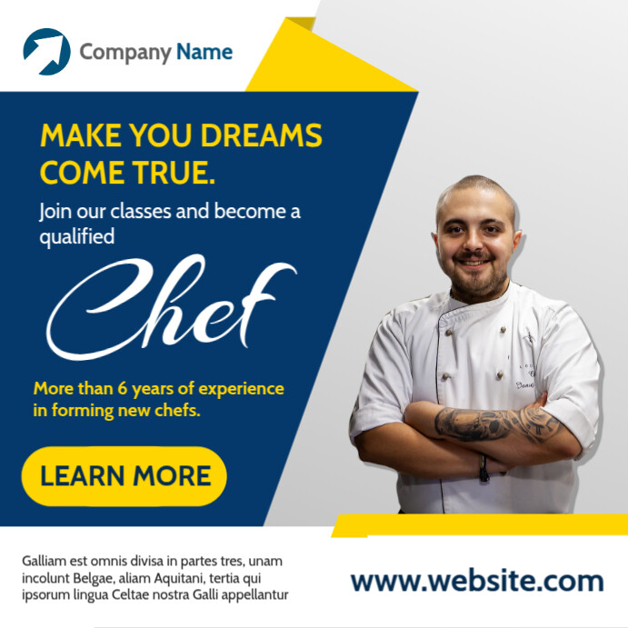 Cook Training Template Copy of chef and cook training classes | PosterMyWall