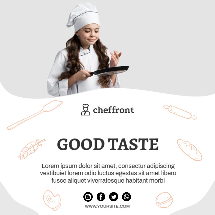 Facebook. Cooking Posts Chef Cooking Cook Kitchen Flyer Poster Instagram Post Template ...