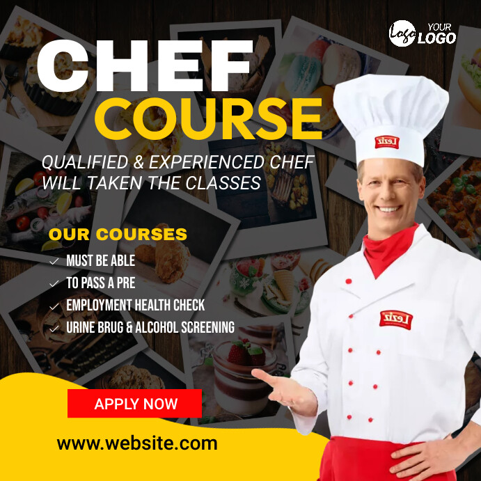 Copy of Chef course banner ad | PosterMyWall