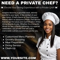 Chef Service flyer, catering flyer design โพสต์บน Instagram template
