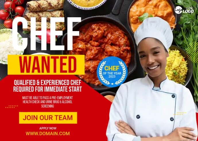 Chef Wanted Ad Template | PosterMyWall