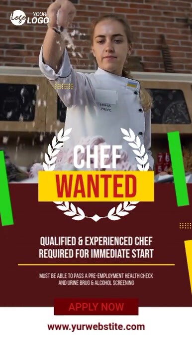 Chef Wanted Ad Template | PosterMyWall