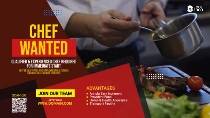Chef Wanted Template | PosterMyWall