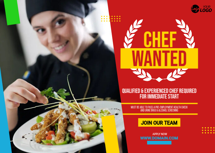 Chef Wanted Template | PosterMyWall