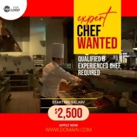Chef Wanted Video Ad Instagram 帖子 template