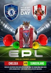 Chelsea vs Sunderland A4 template