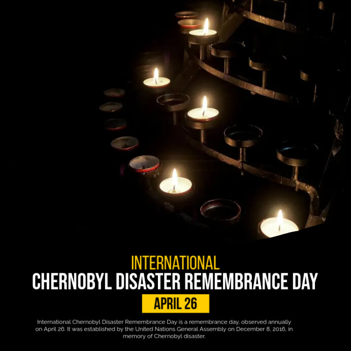 Chernobyl Disaster Remembrance Day Instagram Post template
