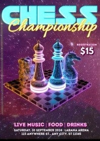 Chess championship A4 template