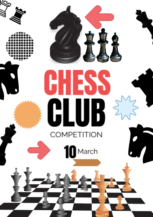 Chess Comic Template Chess Club A4 template | PosterMyWall